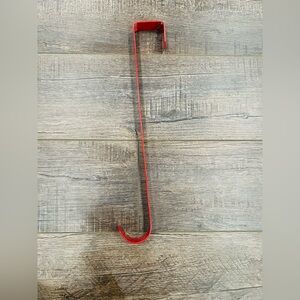 Red Metal Over-the-Door Hook / Hanger – 14” Long, Heavy Duty